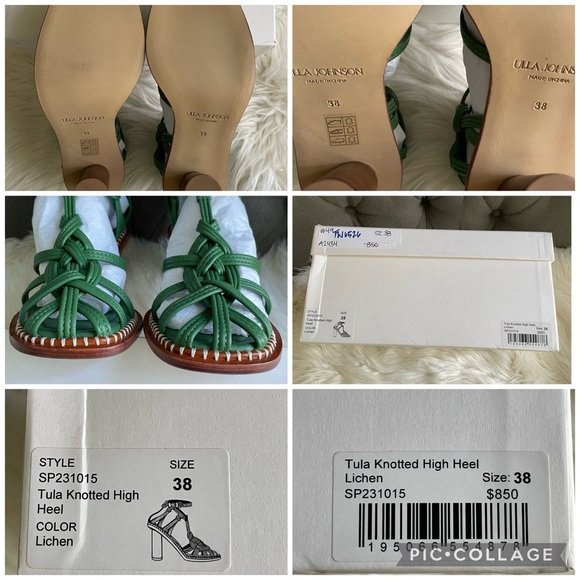 ULLA JOHNSON Tula Knotted High Heel Sandal in Lichen US8 EU38 - Picture 16 of 16